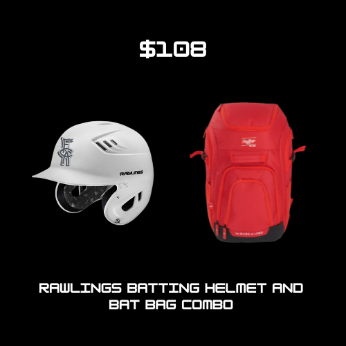 Rawlings Batting Helmet and Bat Bag Combo